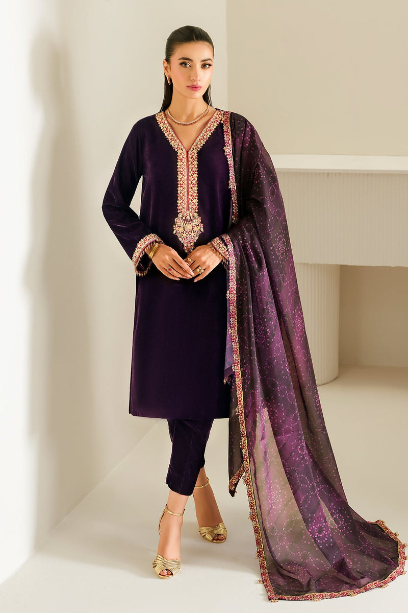 Aisha Fatema Luxury Pret  Khaadi Net 2 Piece Royal Emerald