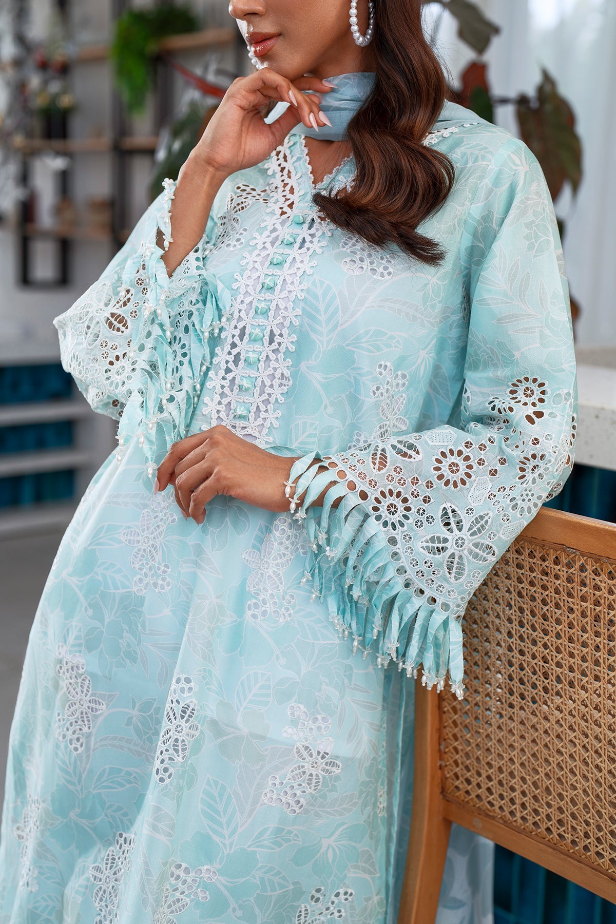EMBROIDERED PRINTED LAWN SF-4074