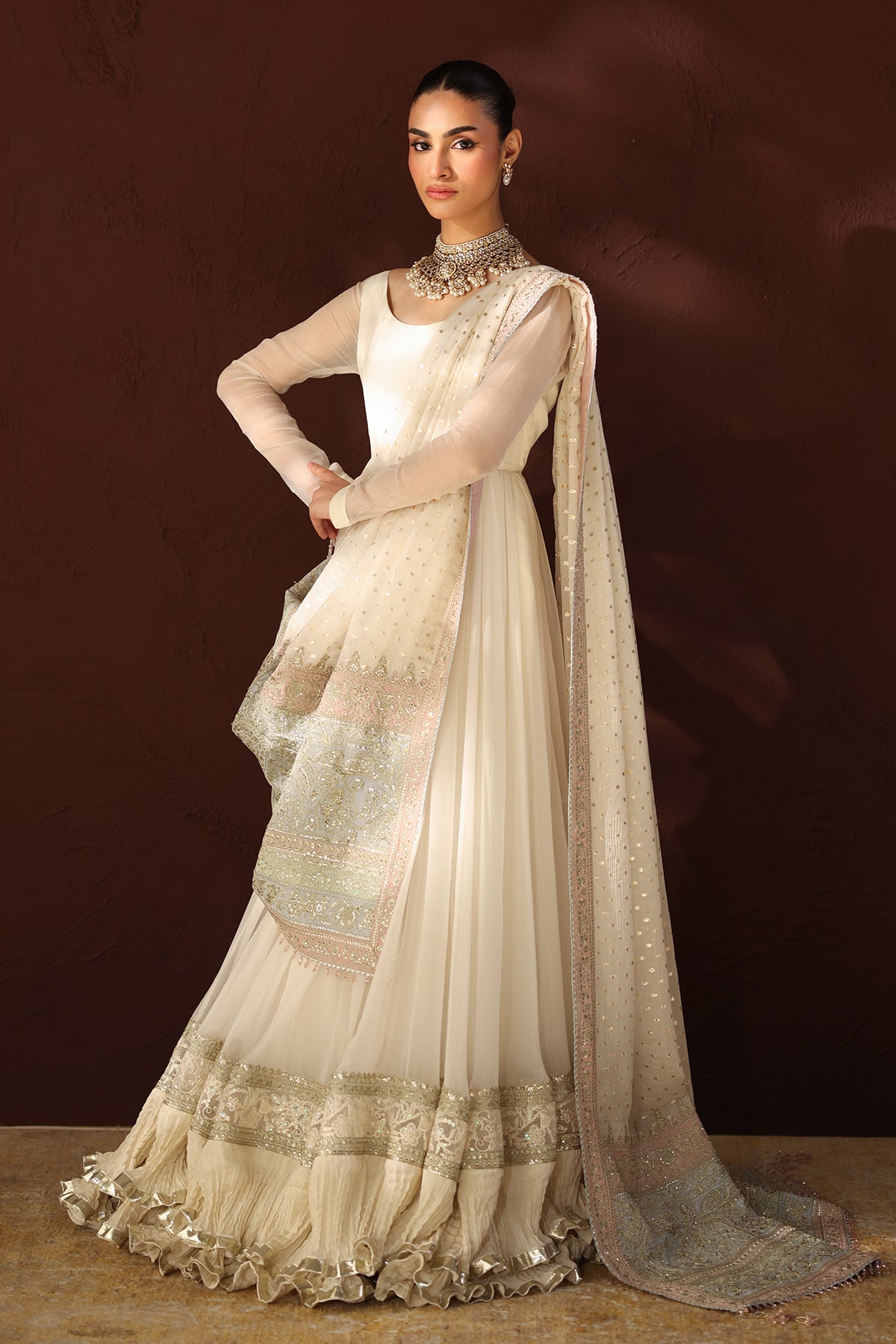 EMBROIDERED CHIFFON PR-1362