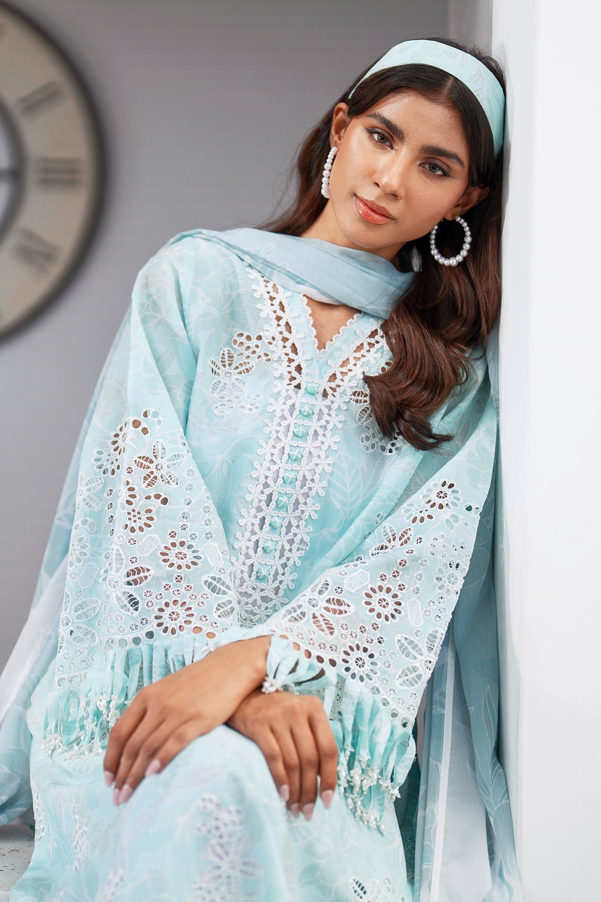 EMBROIDERED PRINTED LAWN SF-4074
