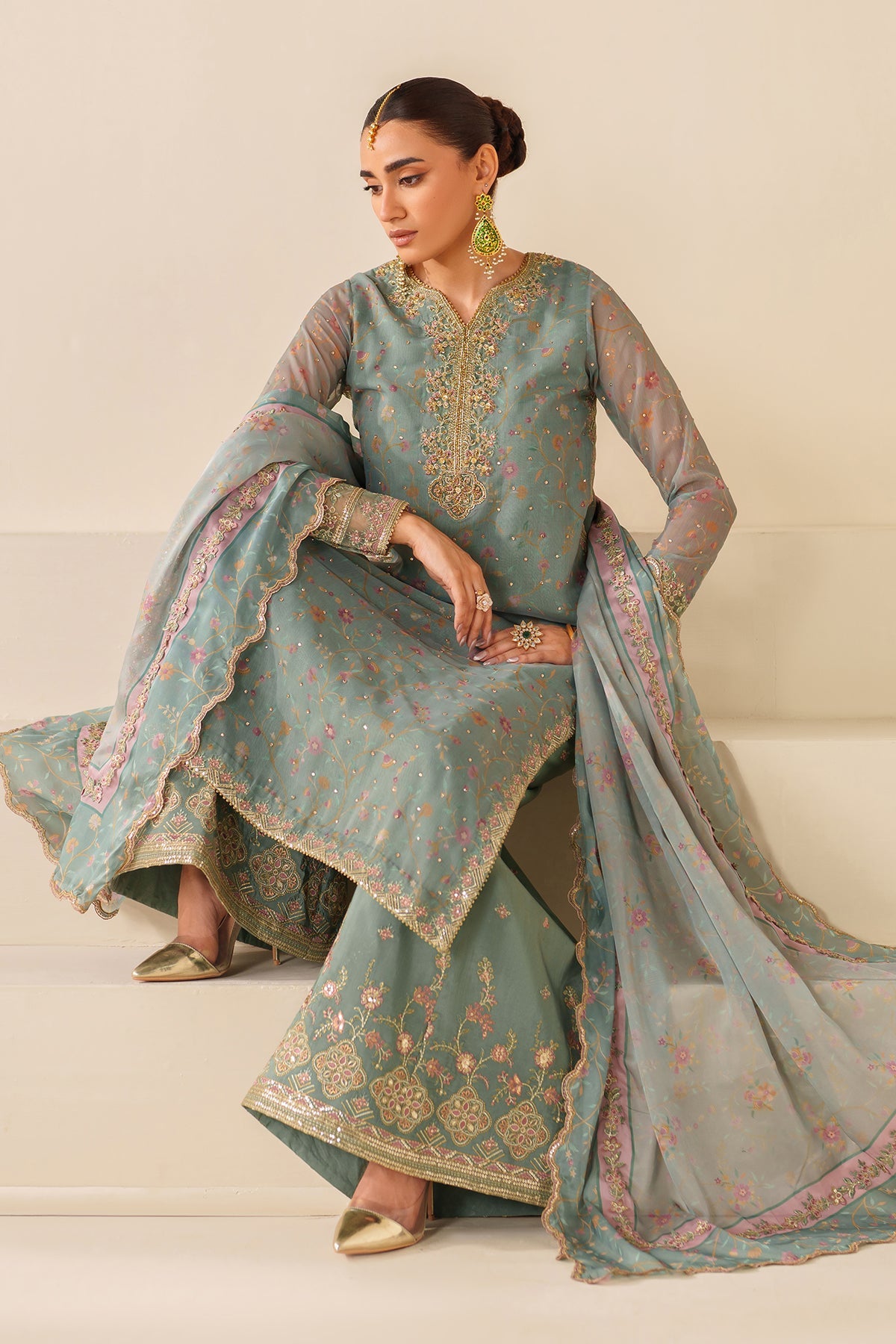 EMBROIDERED CHIFFON SF-4278