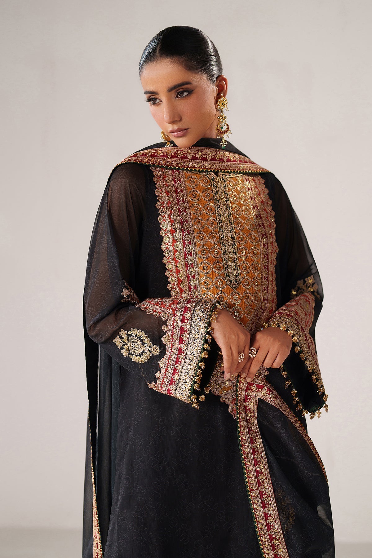 EMBROIDERED CHIFFON PR-1246