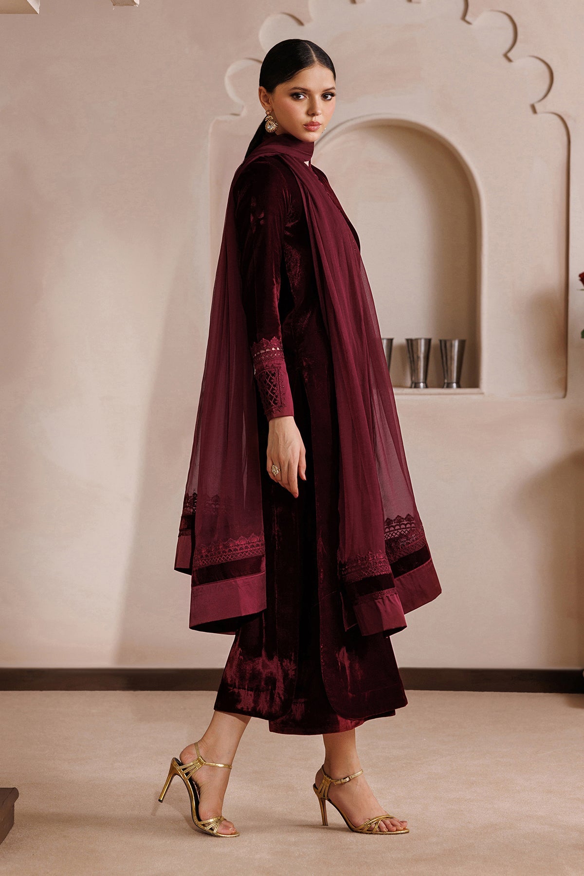 EMBROIDERED CHIFFON DUPATTA-126