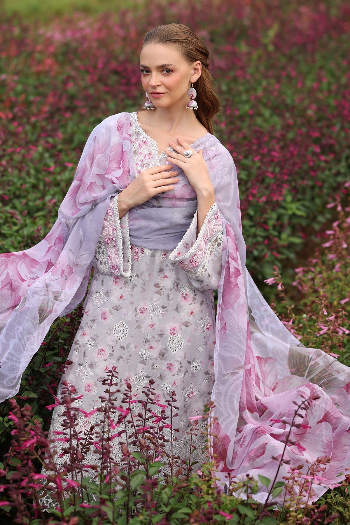 EMBROIDERED PRINTED LAWN SF-4238