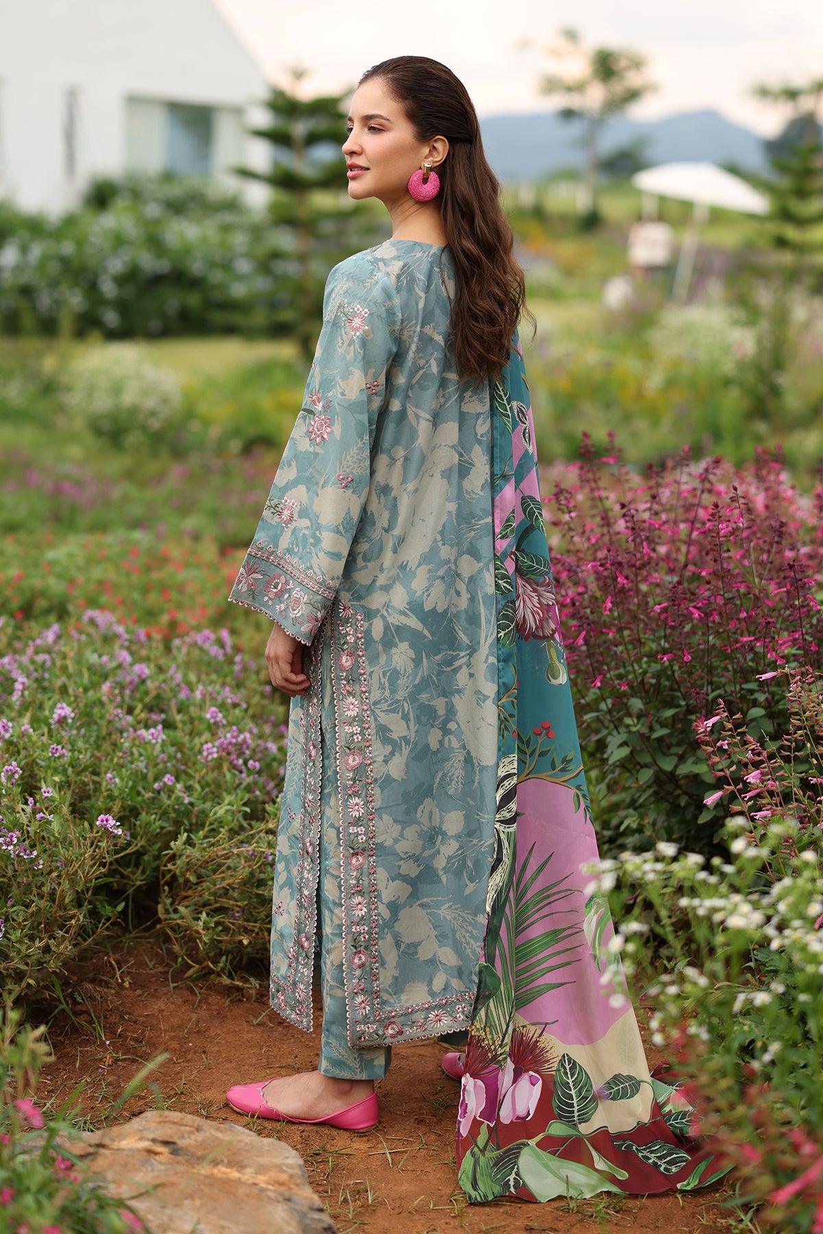 EMBROIDERED PRINTED LAWN SF-4239