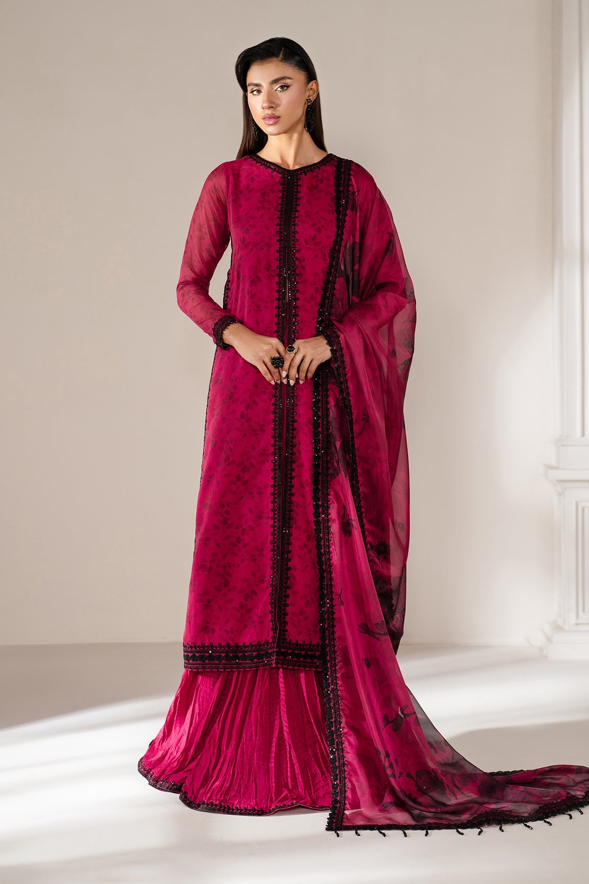 EMBROIDERED CHIFFON UF-4138