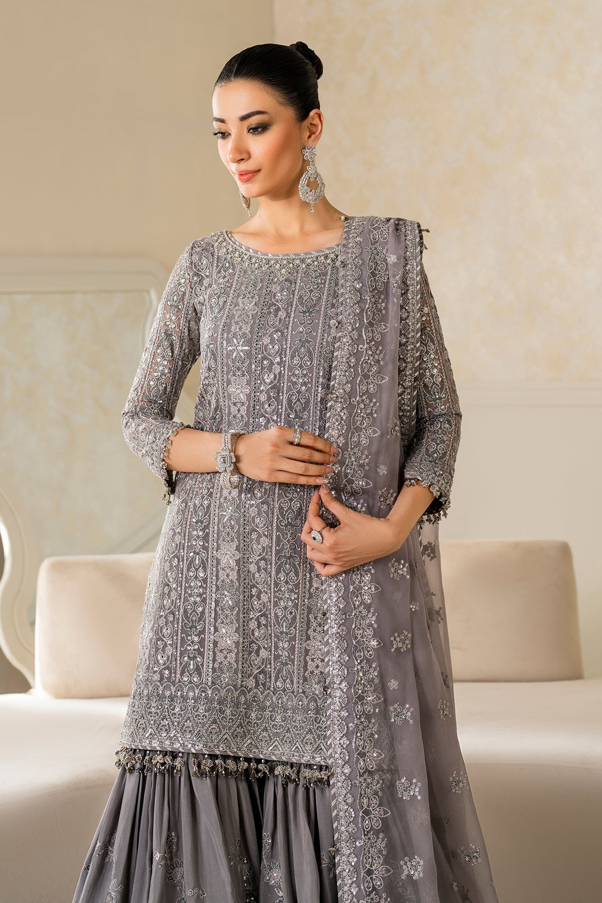 EMBROIDERED CHIFFON SF-4161