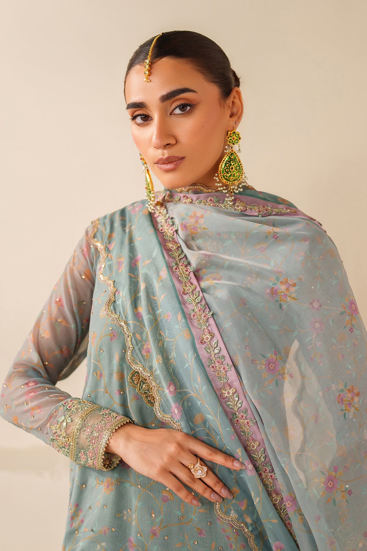 EMBROIDERED CHIFFON UF-4278