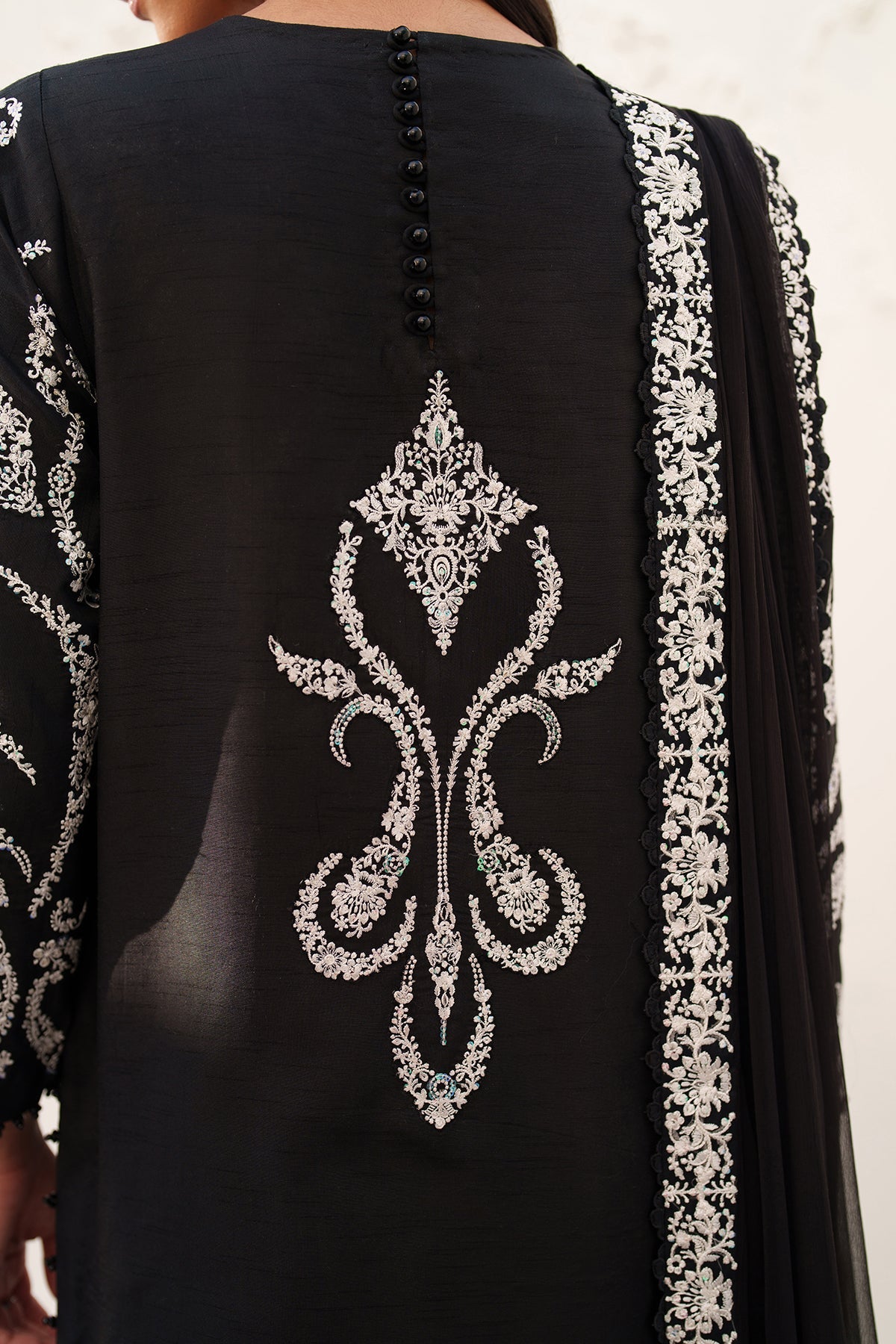 EMBROIDERED RAW SILK SF-4381