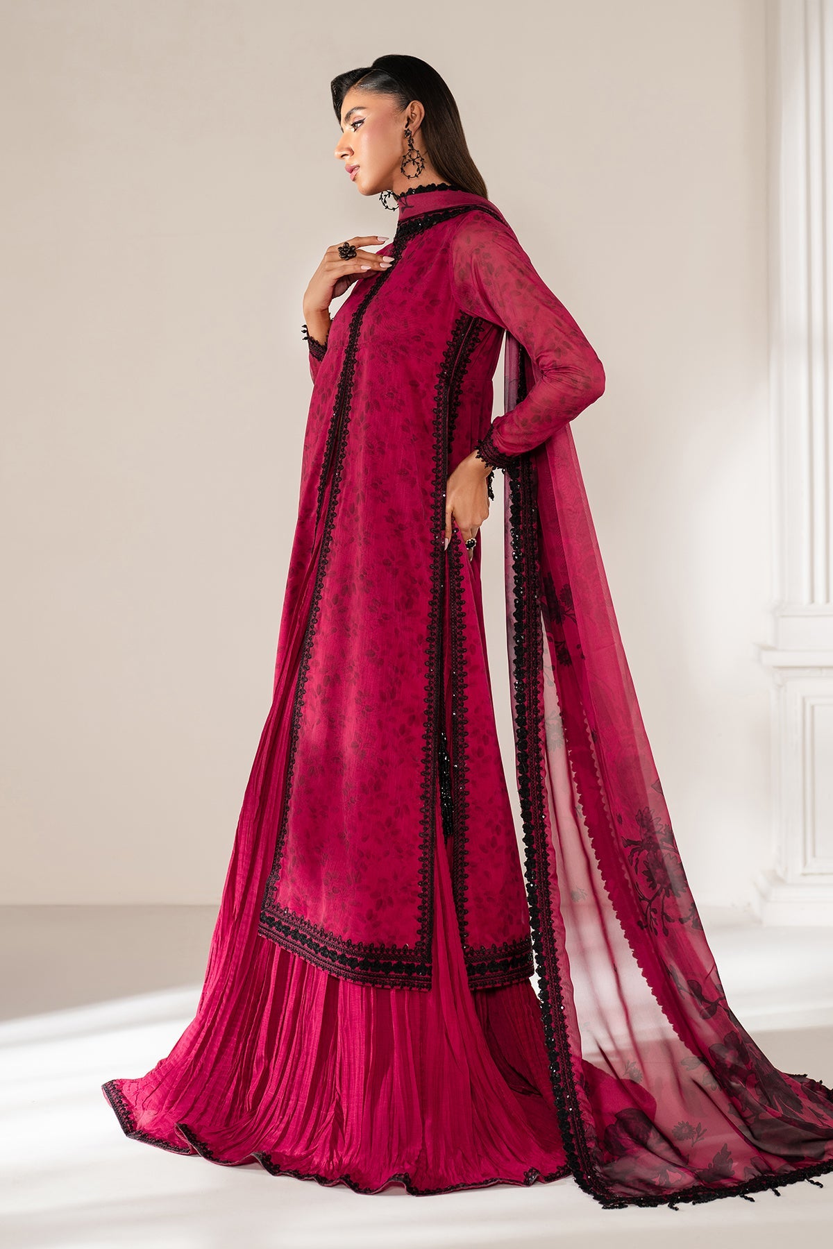 EMBROIDERED CHIFFON SF-4138