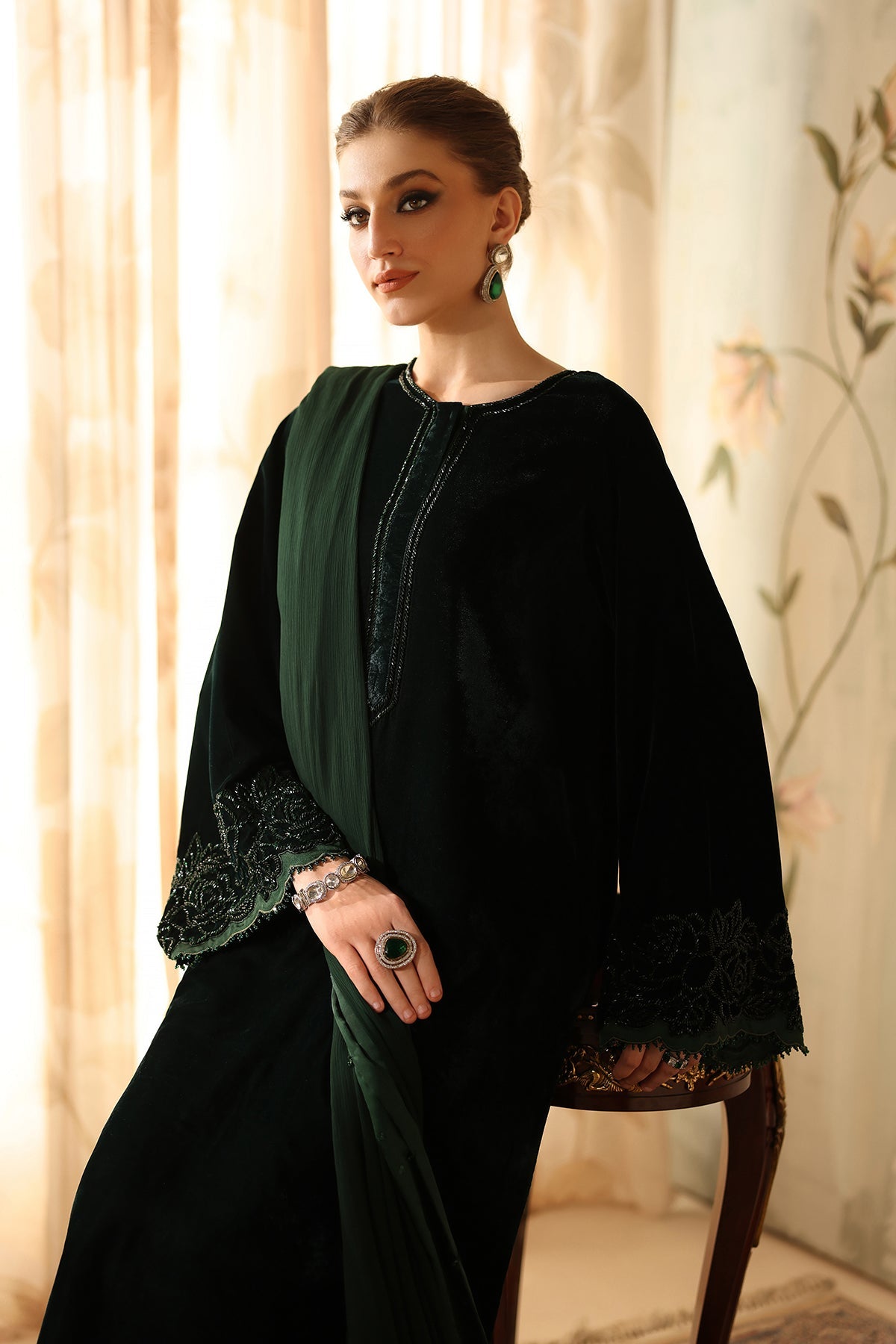 EMBROIDERED VELVET PR-1223