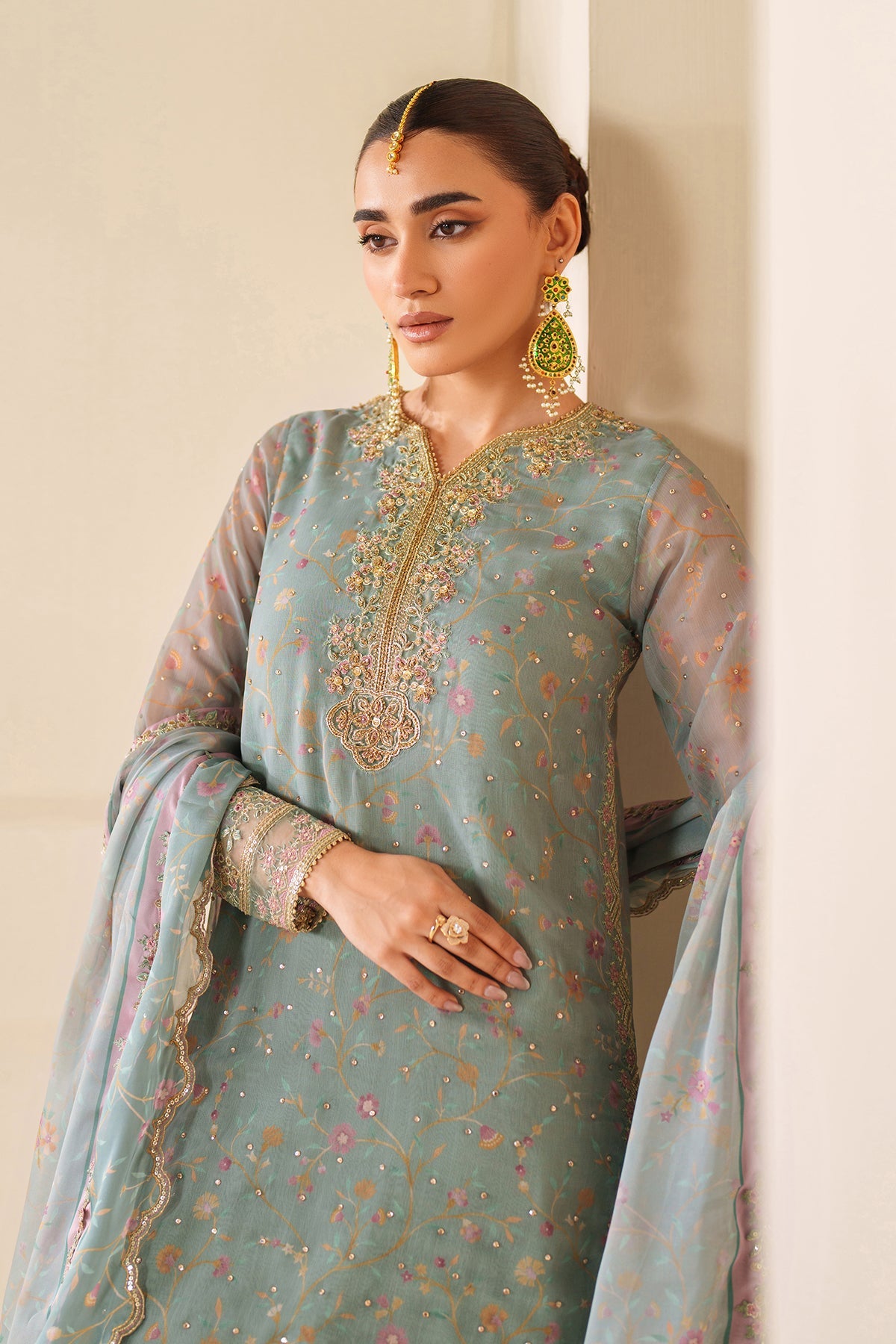 EMBROIDERED CHIFFON UF-4278