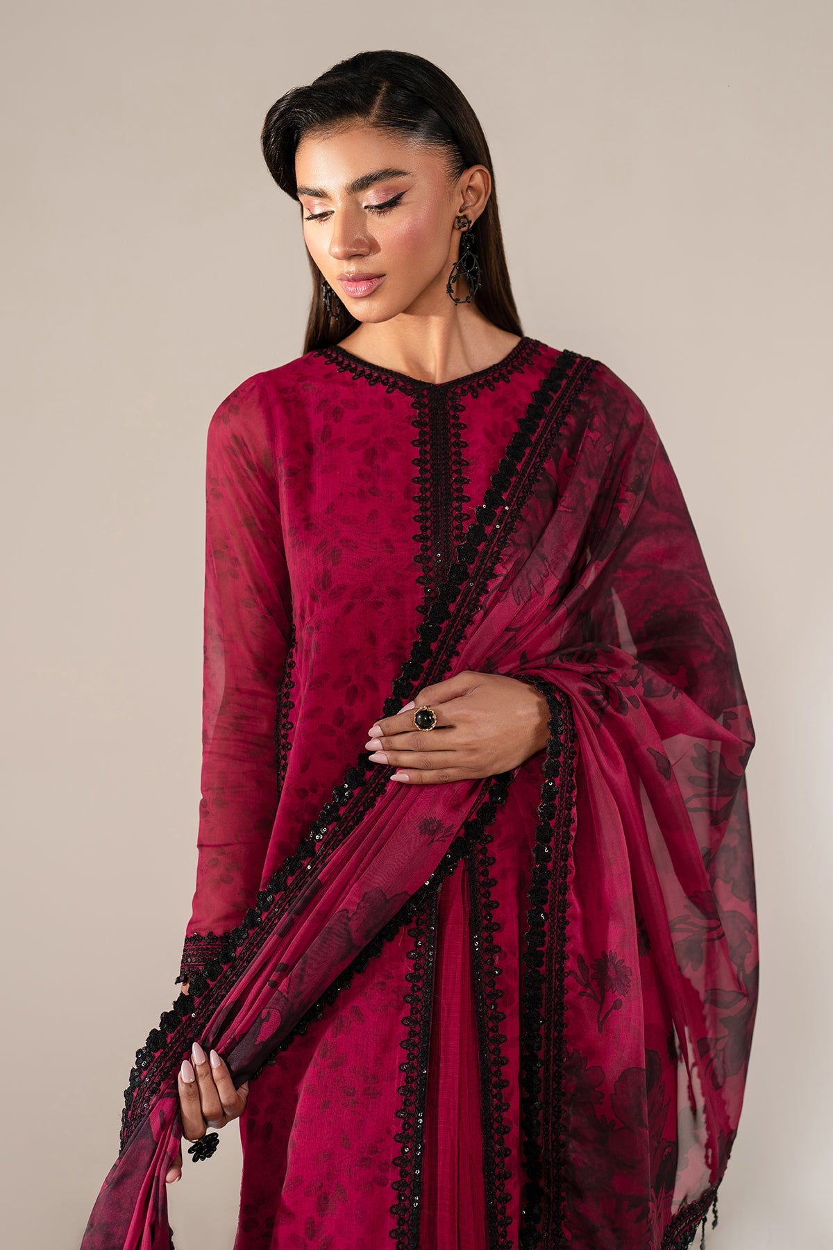 EMBROIDERED CHIFFON SF-4138