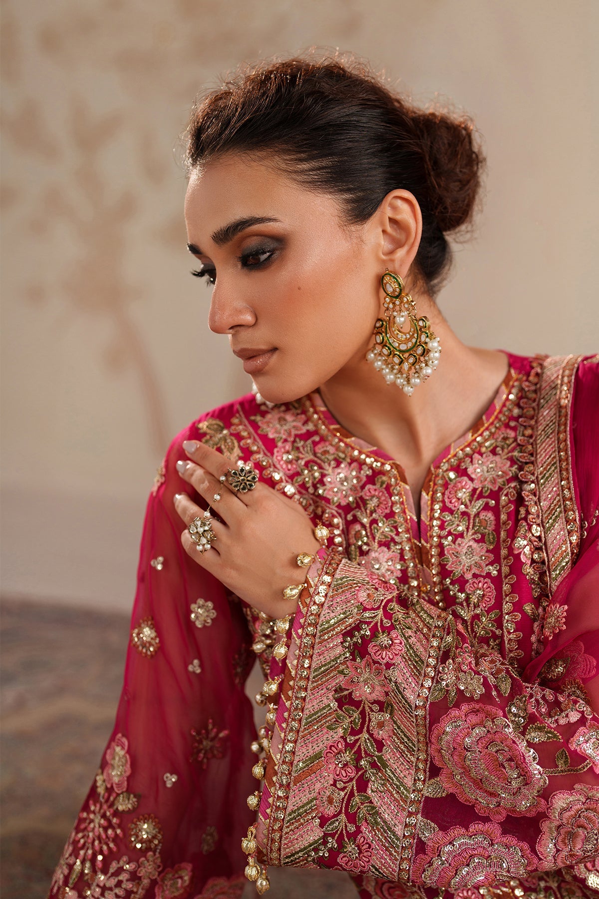 EMBROIDERED CHIFFON UF-4363