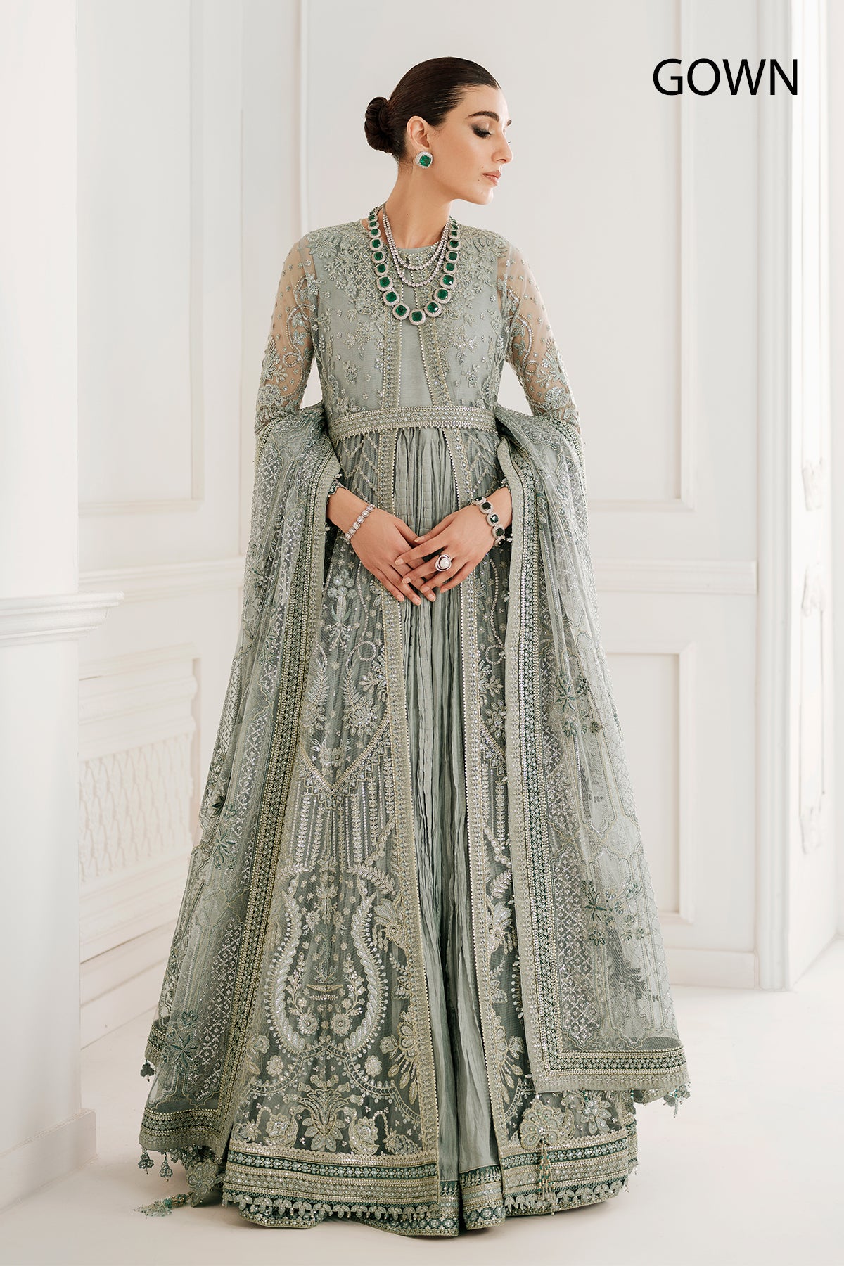 EMBROIDERED NET CH10-05 STITCHED