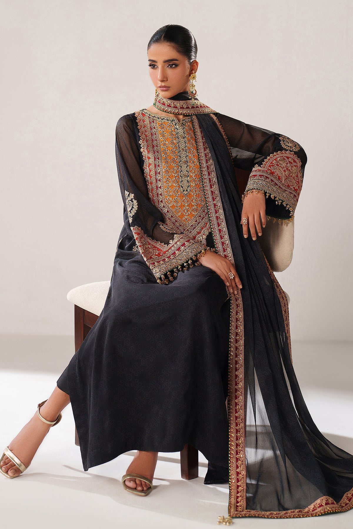 EMBROIDERED CHIFFON PR-1246
