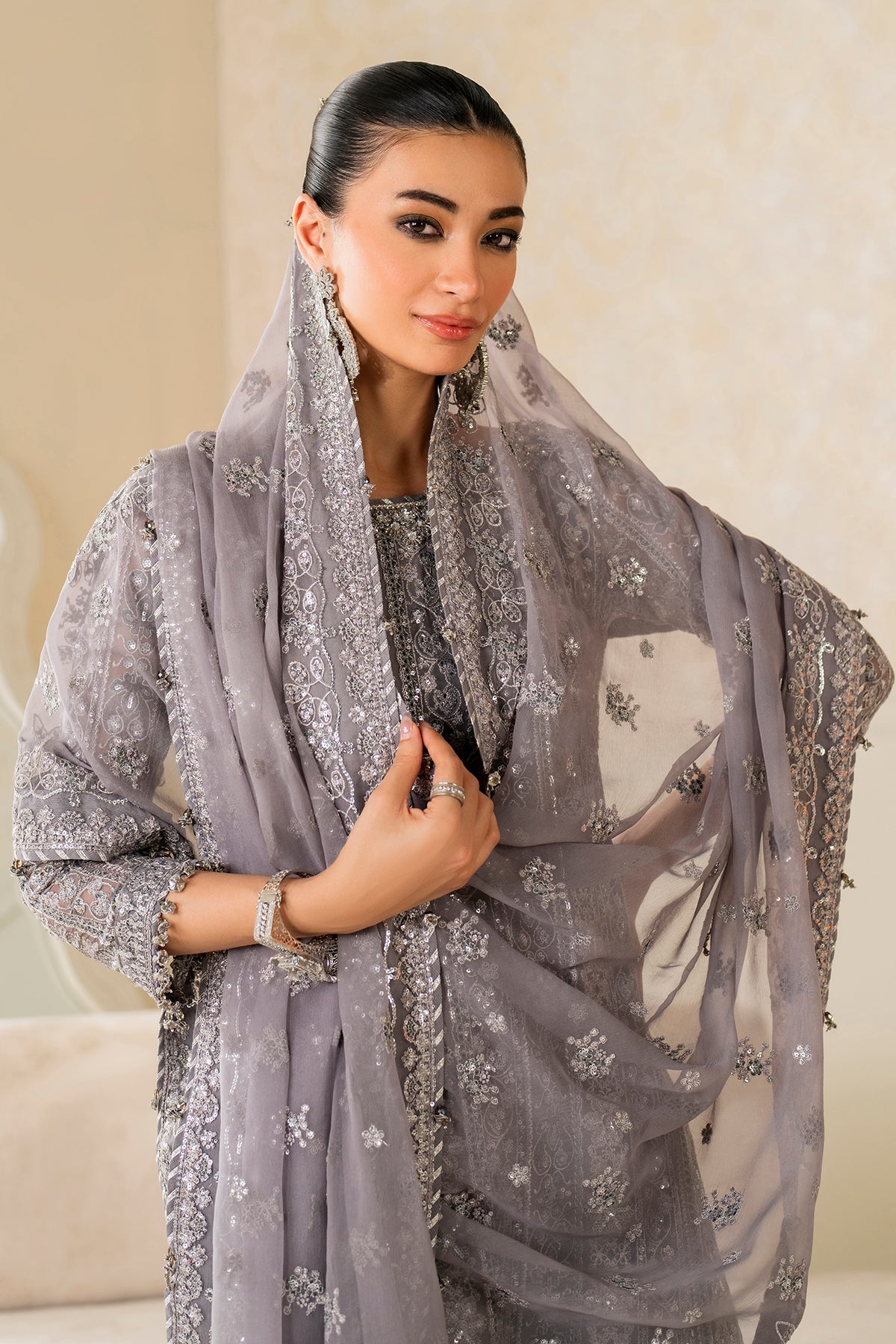 EMBROIDERED CHIFFON SF-4161