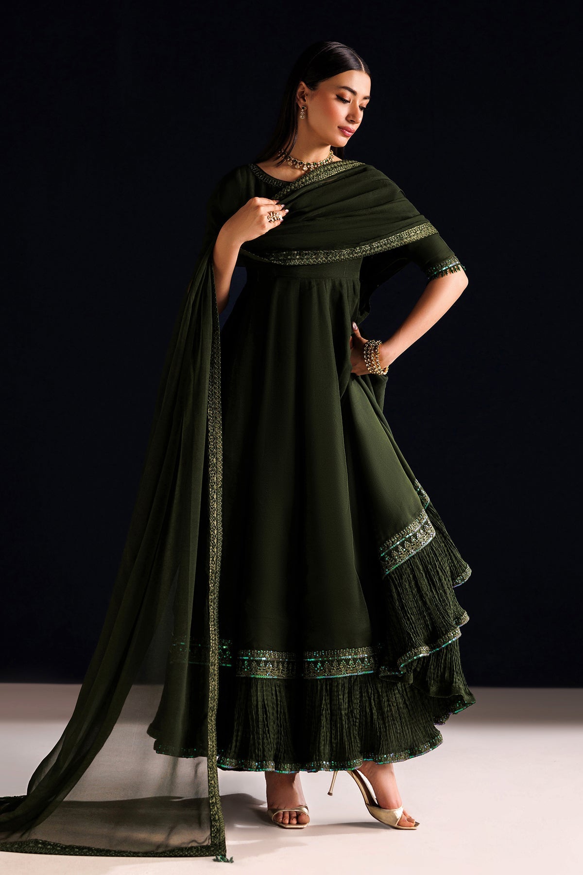 EMBROIDERED CHIFFON PR-1316