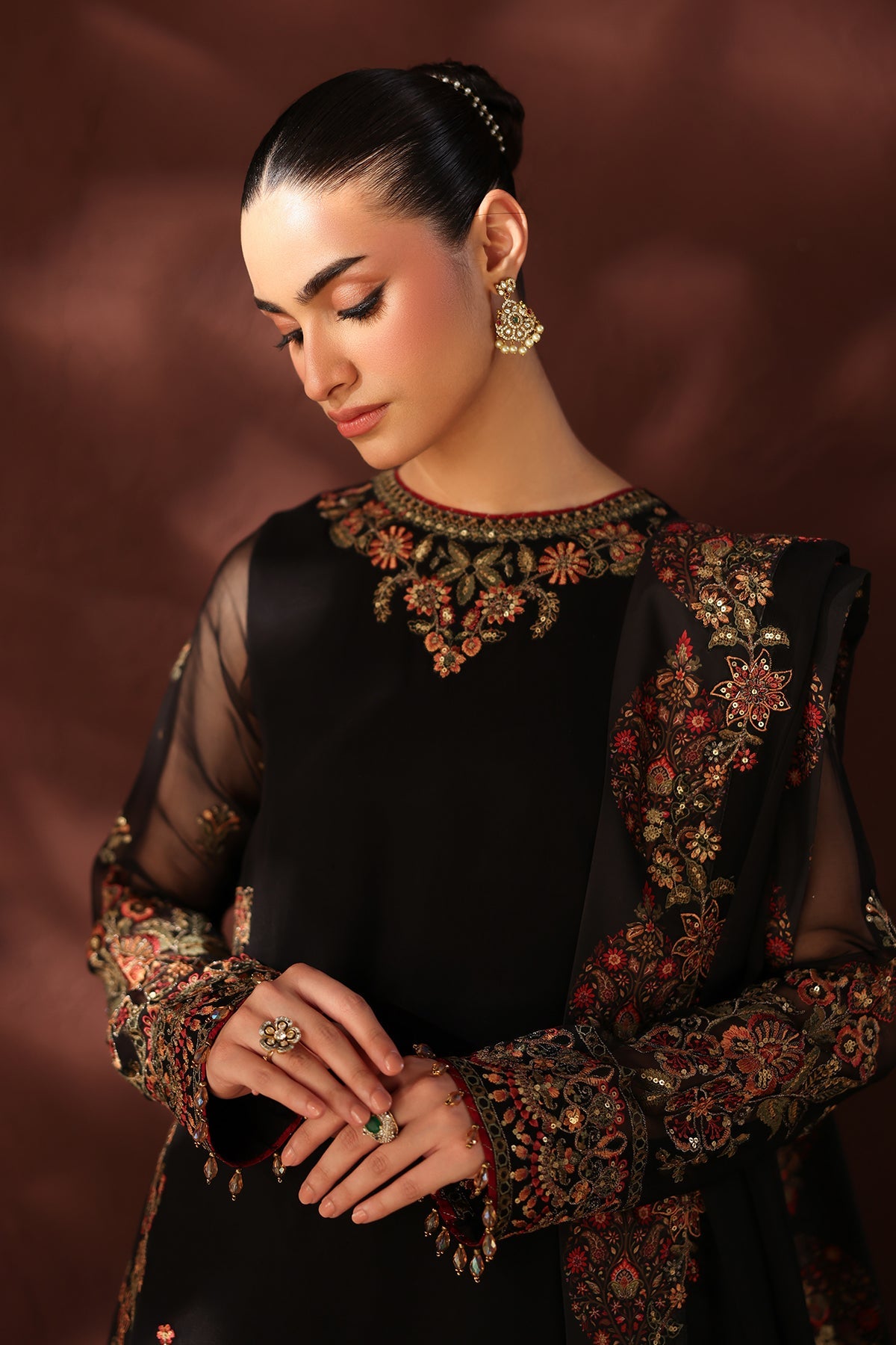 EMBROIDERED CHIFFON SF-4488