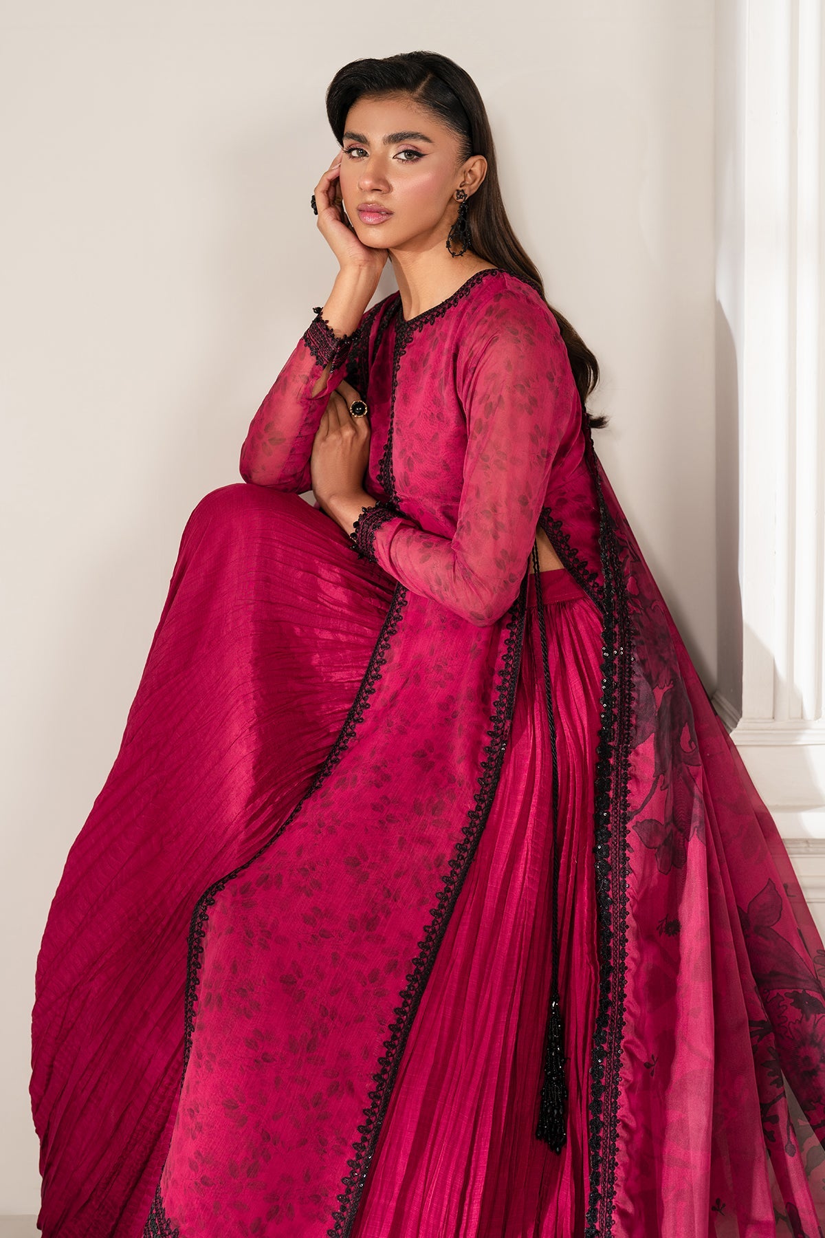 EMBROIDERED CHIFFON SF-4138