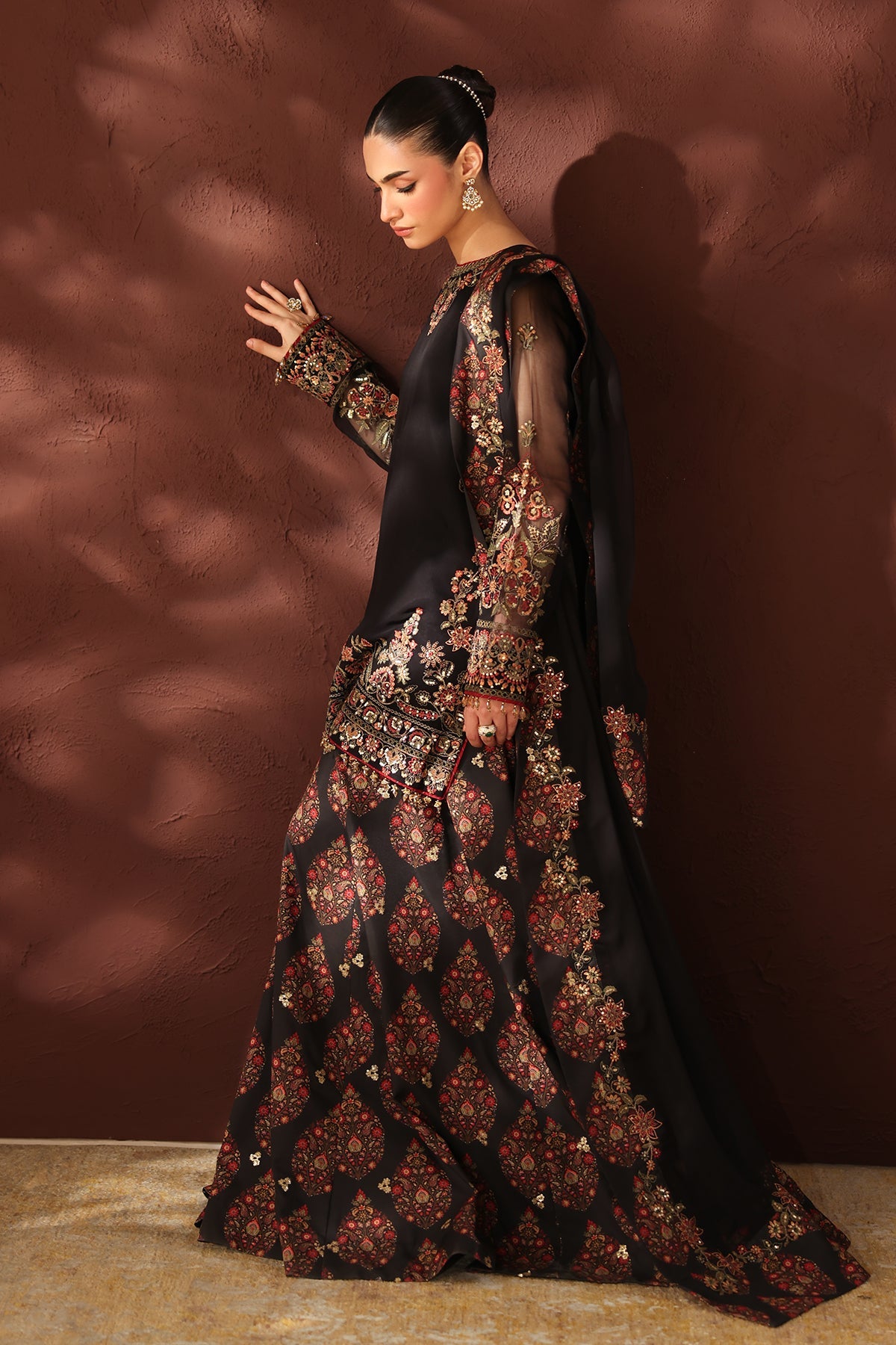 EMBROIDERED CHIFFON UF-4488