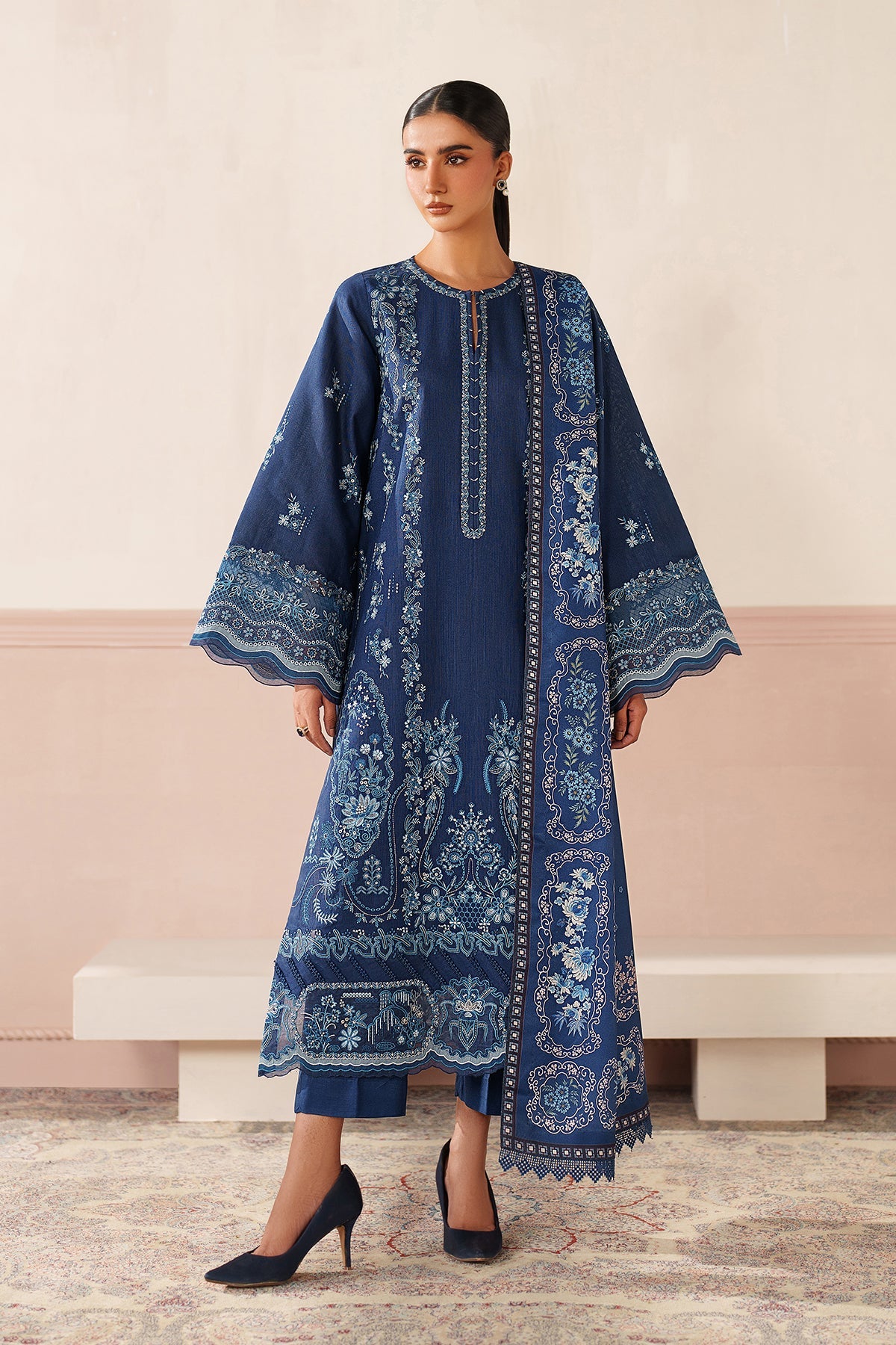 EMBROIDERED KHADDAR UF-4352