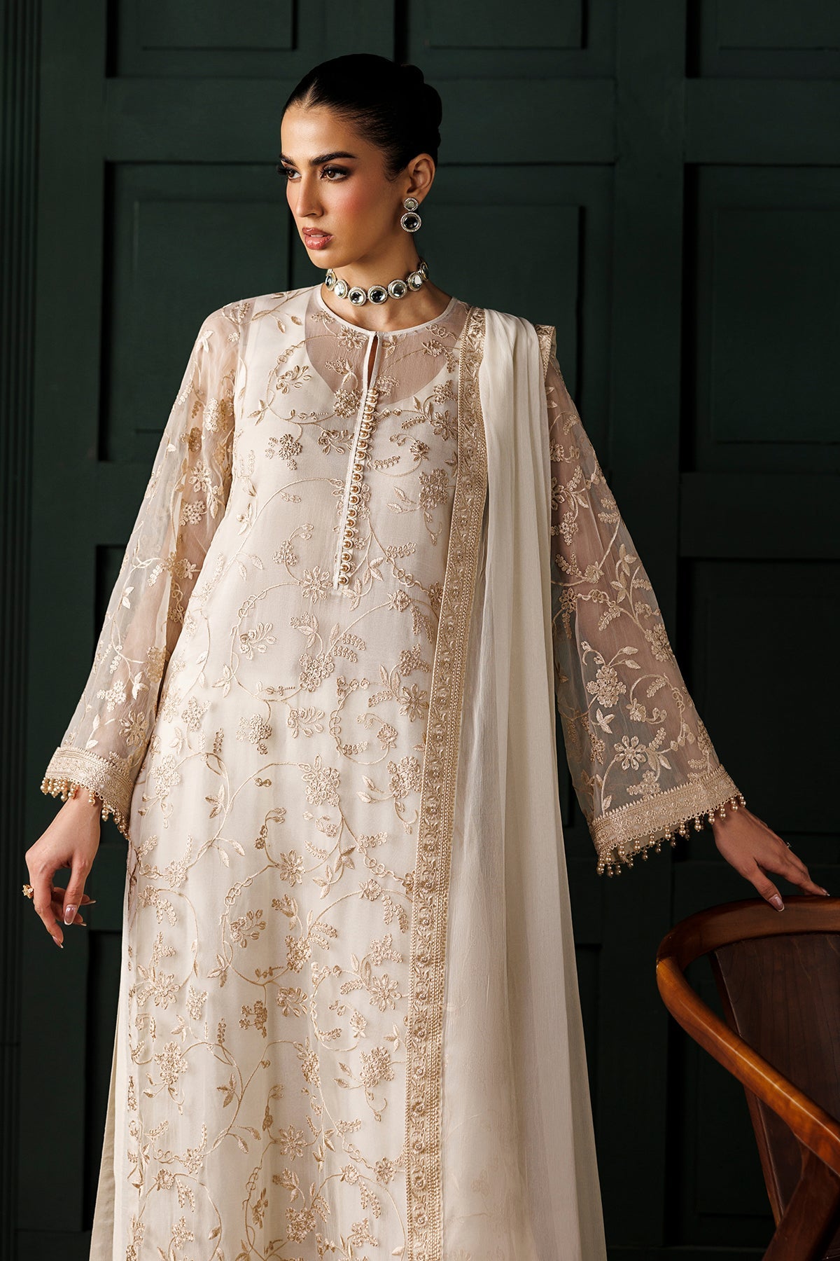 EMBROIDERED CHIFFON UF-4437