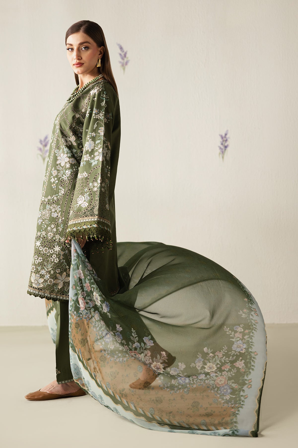 EMBROIDERED LAWN SF-4431