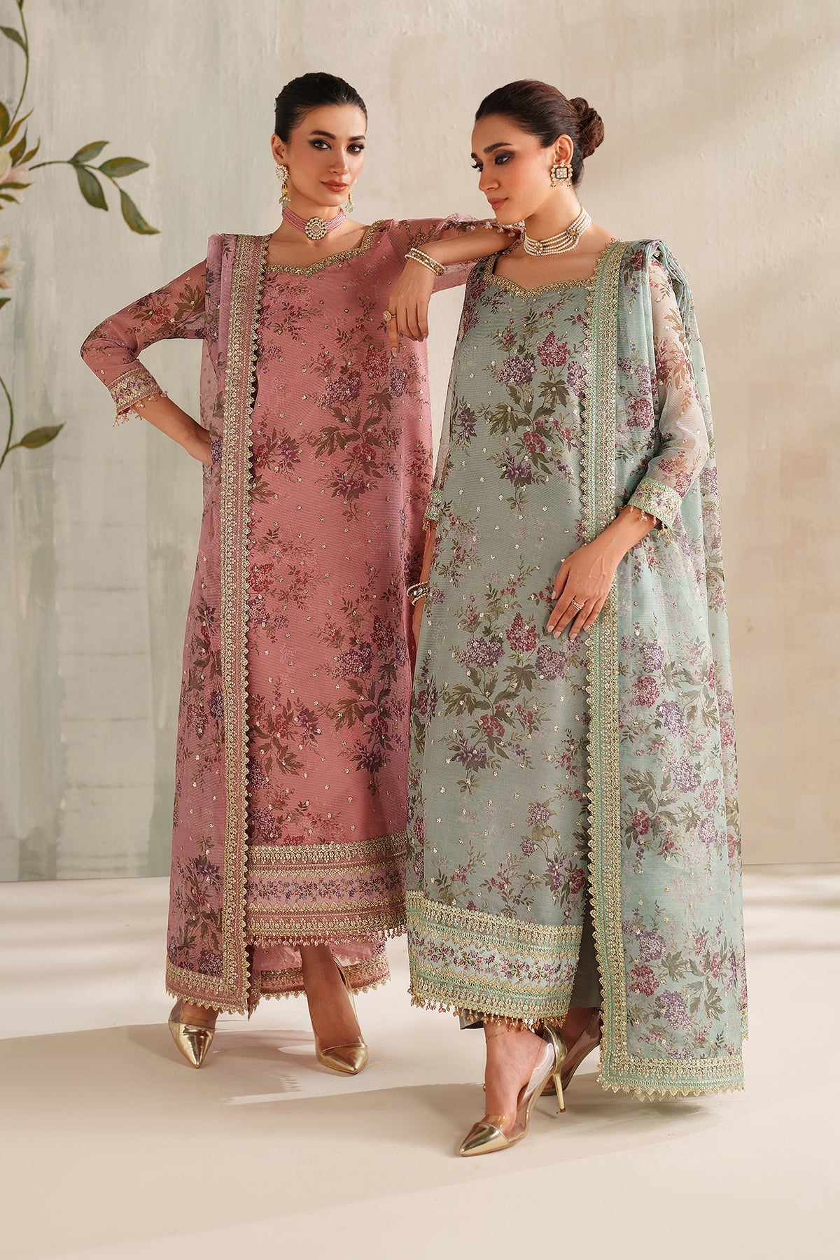 EMBROIDERED COTTON NET SF-4373