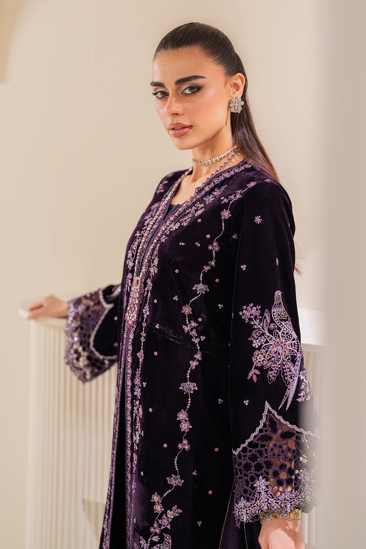 EMBROIDERED VELVET UF-757