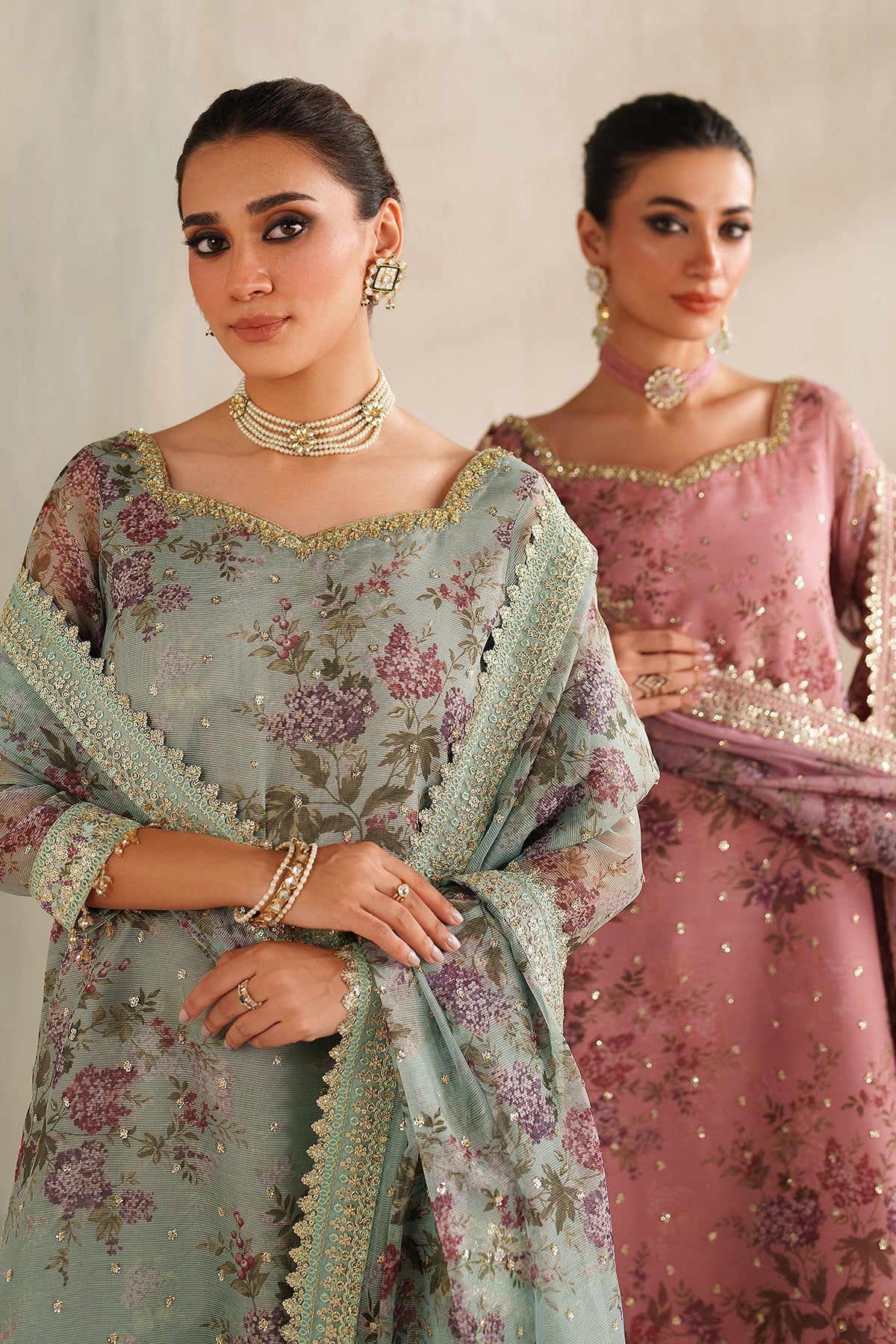 EMBROIDERED COTTON NET SF-4374