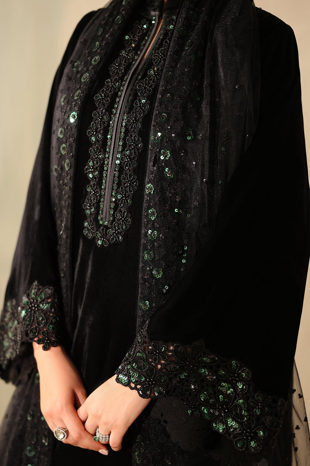 EMBROIDERED VELVET PR-1222