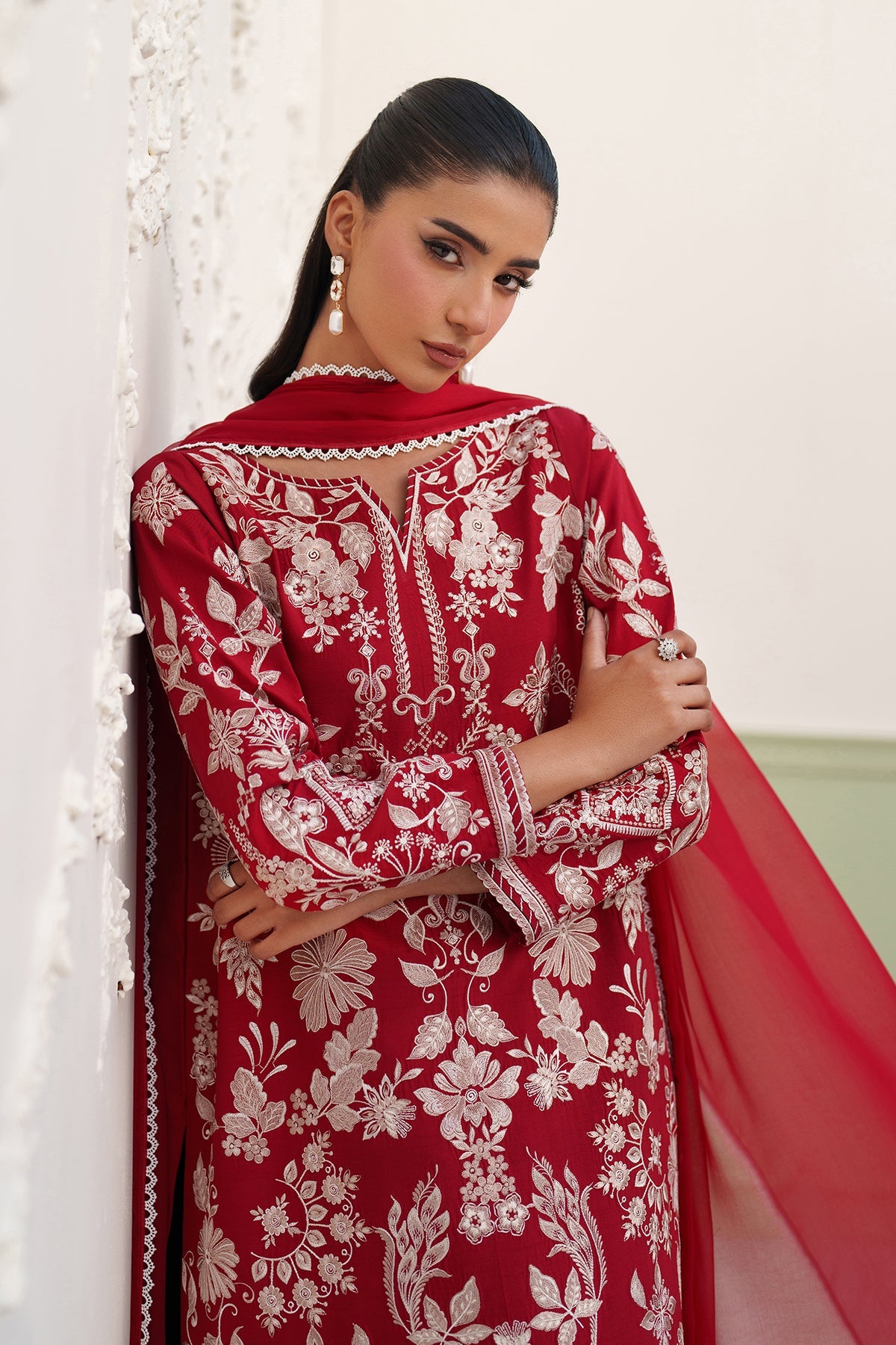 EMBROIDERED RAW SILK SF-4386