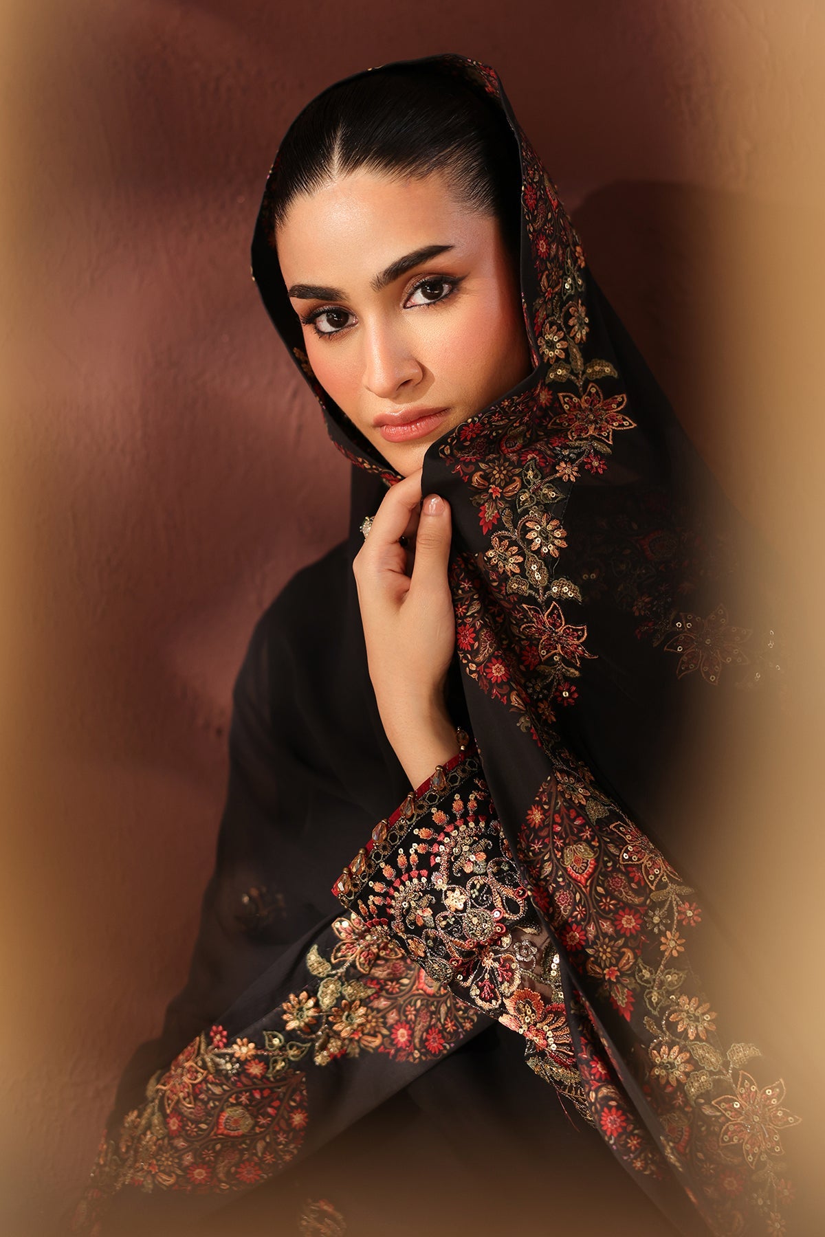 EMBROIDERED CHIFFON UF-4488