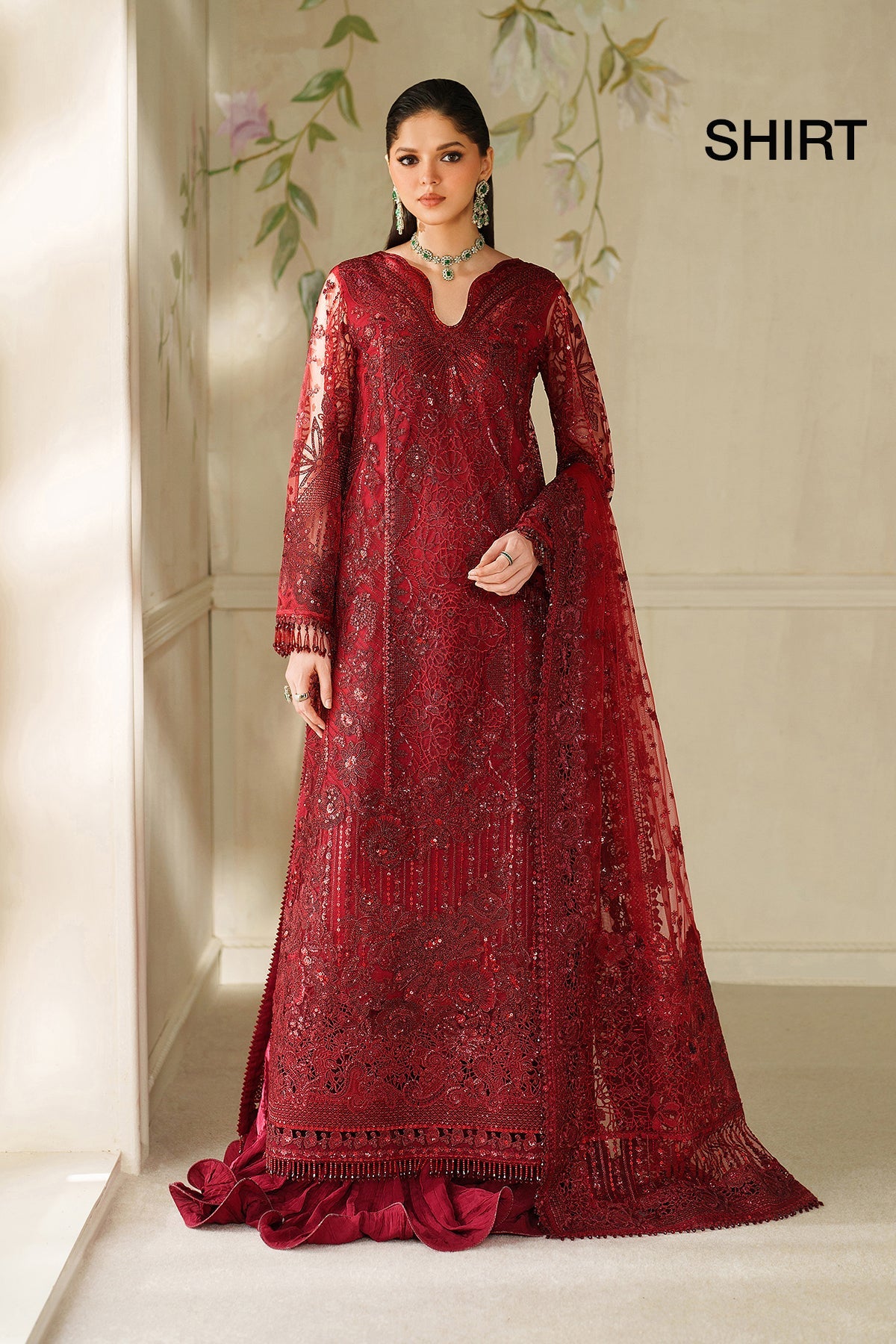 EMBROIDERED NET CH14-01 UNSTITCHED