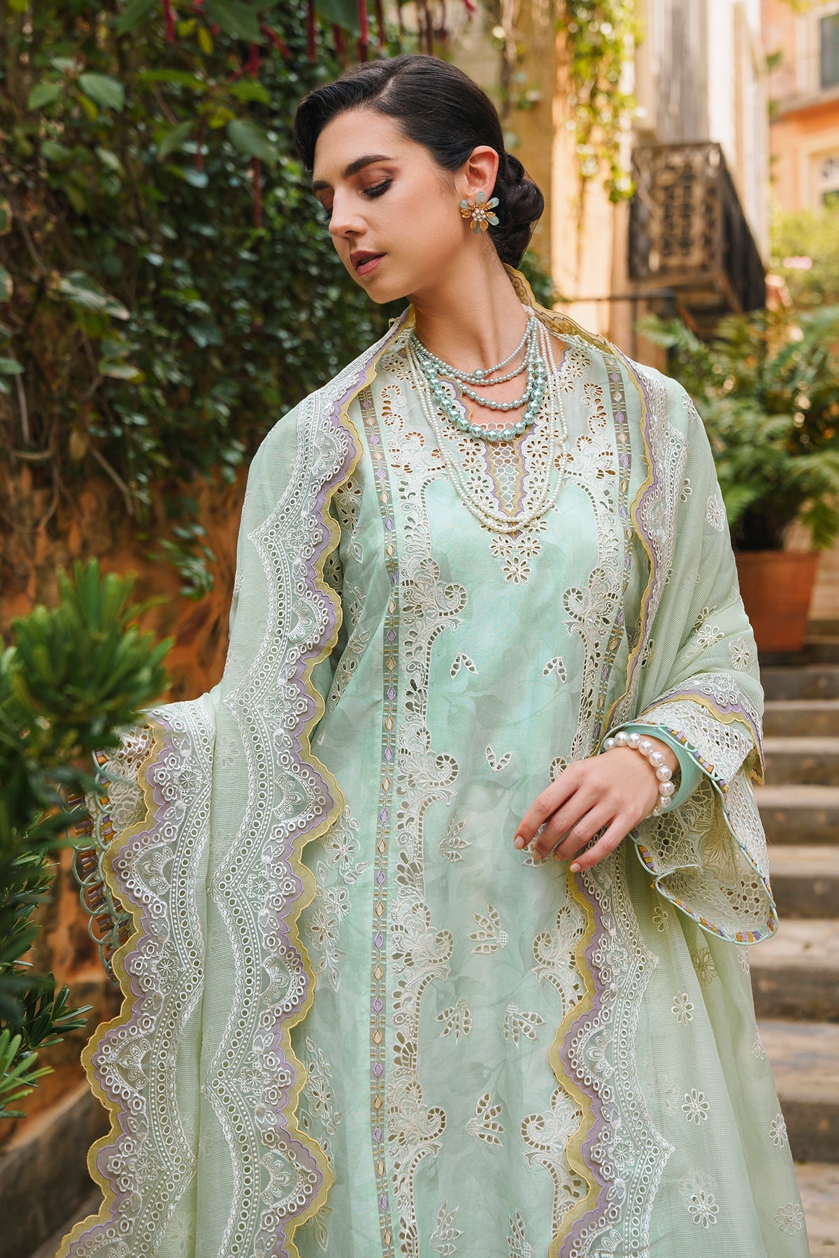 EMBROIDERED PRINTED LAWN  SL12-D07