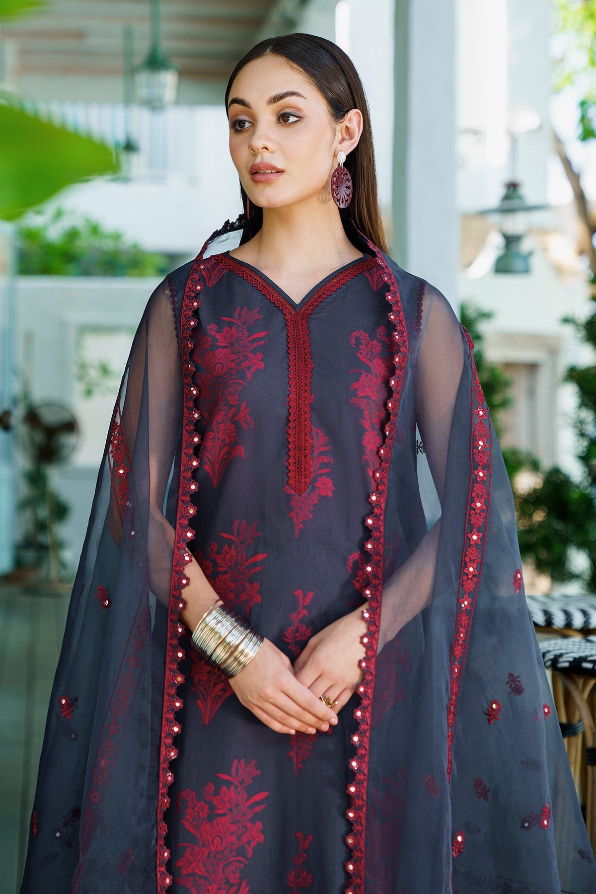 EMBROIDERED JACQUARD LAWN UF-567