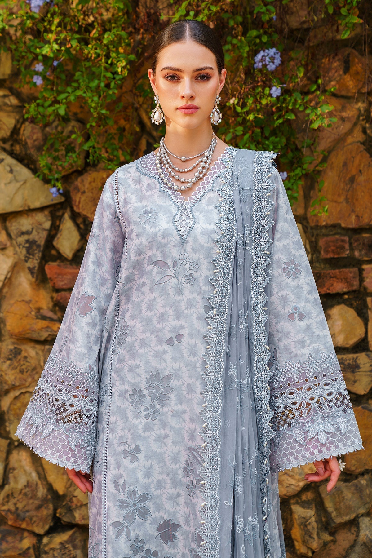 EMBROIDERED PRINTED LAWN  SL12-D05