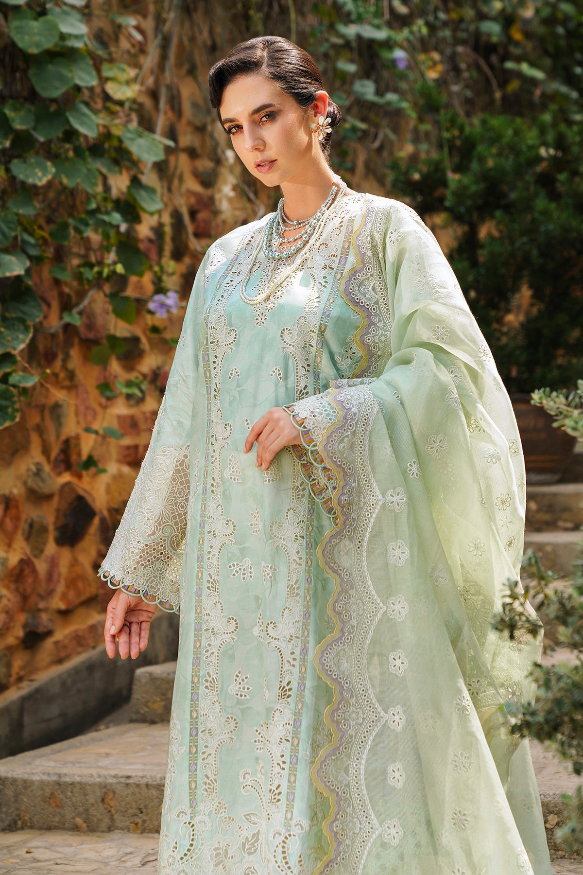 EMBROIDERED PRINTED LAWN  SL12-D07